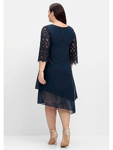 Sheego Abendkleid "Große Größen", mit Zierborten, im Lagenlook günstig online kaufen