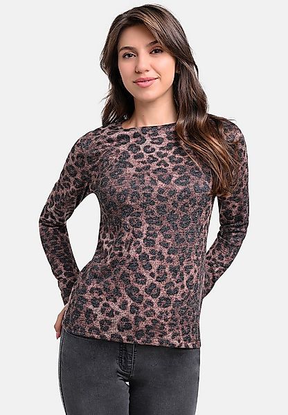 BICALLA T-Shirt Shirt mit Leo-Print in Braun/Schwarz (1-tlg) günstig online kaufen