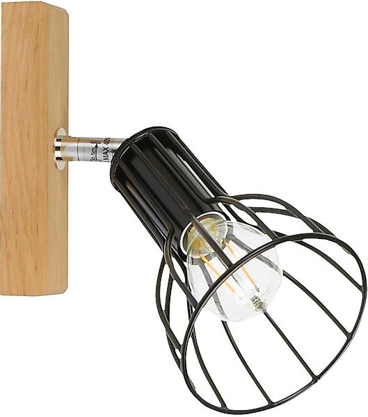 SPOT Light Wandleuchte »MEGAN WOOD«, 1 flammig, Leuchtmittel E14   ohne Leu günstig online kaufen