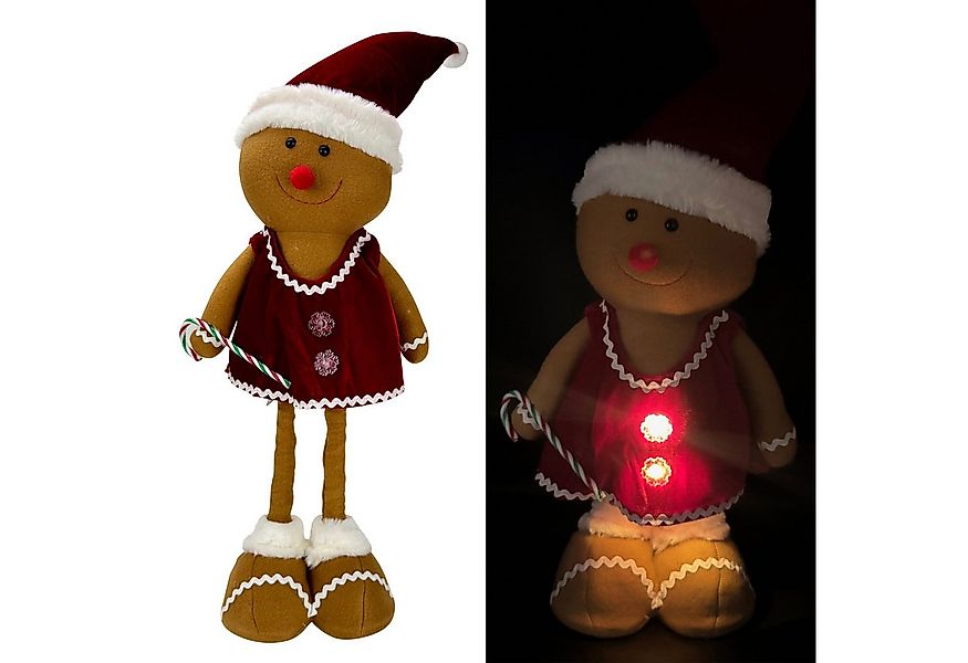 Online-Fuchs Dekofigur Lebkuchenfrau, Lebkuchenmann mit LED-Beleuchtung - W günstig online kaufen