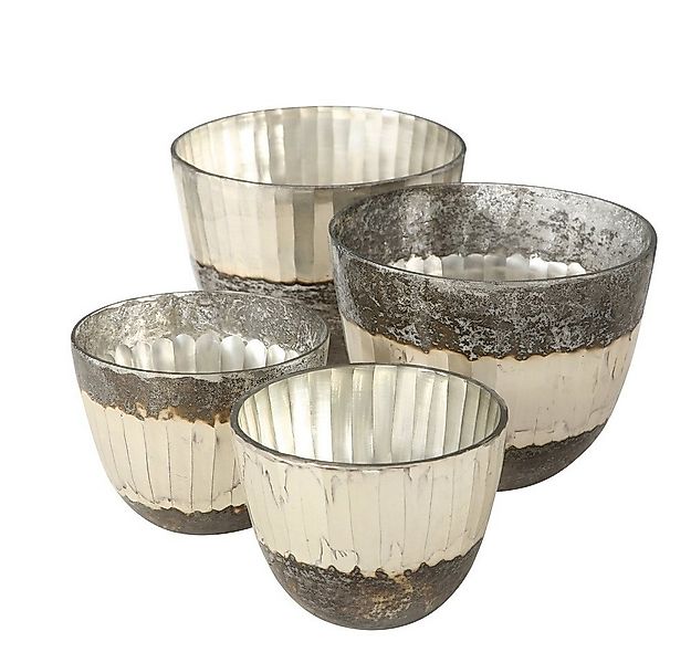 BOLTZE GRUPPE GmbH Windlicht Windlicht Luxana Glas antikbraun H 11/15 cm 2e günstig online kaufen