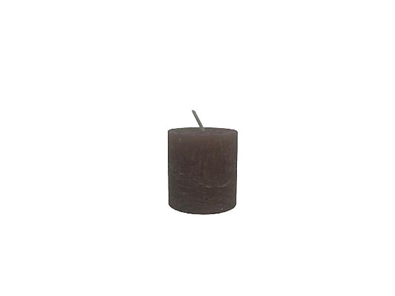 Stumpenkerze Rustikal Höhe 4 cm, Durchmesser 3,8 cm Coffee milk günstig online kaufen