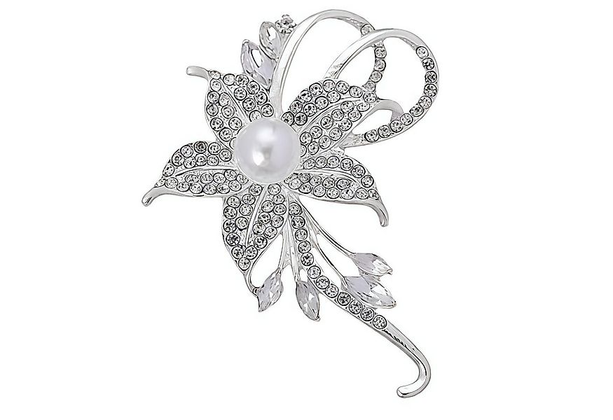 FOUORTUNATE-BEE Brosche Kristall-Blumenbrosche für Damen mit Strass & Gesch günstig online kaufen