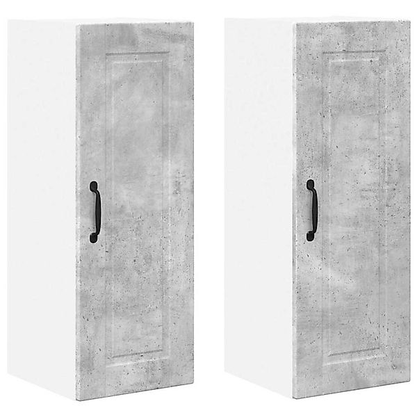 vidaXL Küchenwandschrank mit Regal 2 Stk Beton Grau 30 x 31 x 80 cm 885362 günstig online kaufen