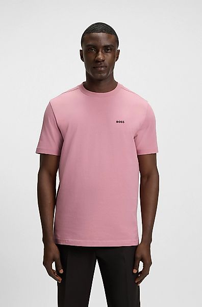BOSS GREEN Rundhalsshirt "Tee", mit gummiertem Kontrast-Logo günstig online kaufen