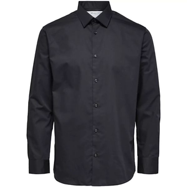 Selected  Blusen Regethan Classic Overhemd Zwart günstig online kaufen