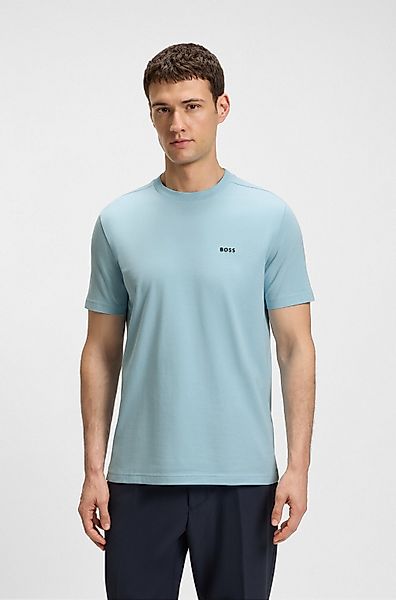 BOSS GREEN Rundhalsshirt "Tee", mit gummiertem Kontrast-Logo günstig online kaufen