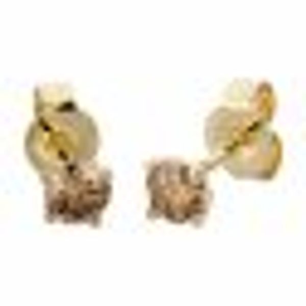 Ohrstecker 585/- Gelbgold 2 Brill. 0,50 t. braun günstig online kaufen