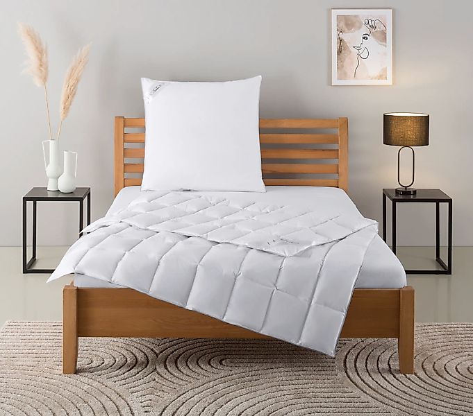 Home affaire Daunenbettdecke + Kopfkissen "TAMINS, Bettdecke 135x200 cm und günstig online kaufen