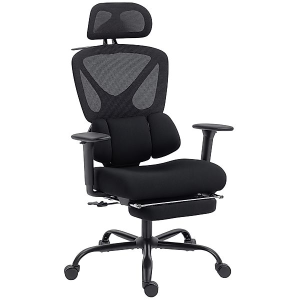 HOMCOM Bürostuhl, Ergonomischer Schreibtischstuhl mit 3D Einstellbarer Arml günstig online kaufen