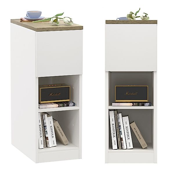 JEOBEST Nachttisch Nachtschrank Nachtkommode Schmal für günstig online kaufen