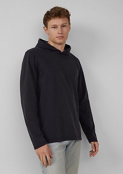 QS Langarmshirt Soft gewaschener Hoodie Waschung günstig online kaufen