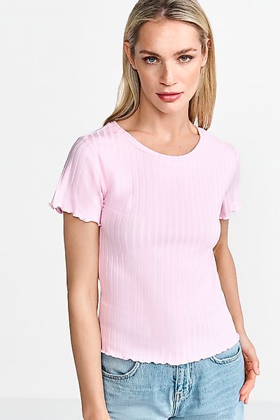 RICHROYAL Kurzarmshirt, Mit gewelltem Saum an Rumpf und Ärmeln günstig online kaufen