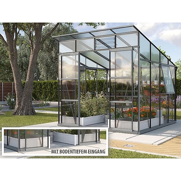Vitavia Gewächshaus Playa 7600 Schwarz 7,6 m² inkl. Fundament günstig online kaufen