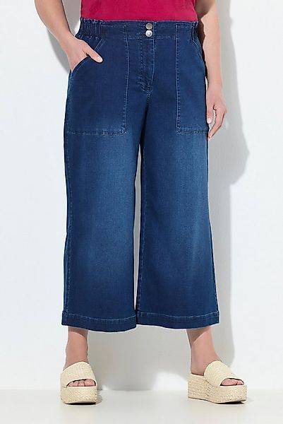 Ulla Popken Regular-fit-Jeans Jeans-Culotte Rose weites Bein Komfortbund günstig online kaufen