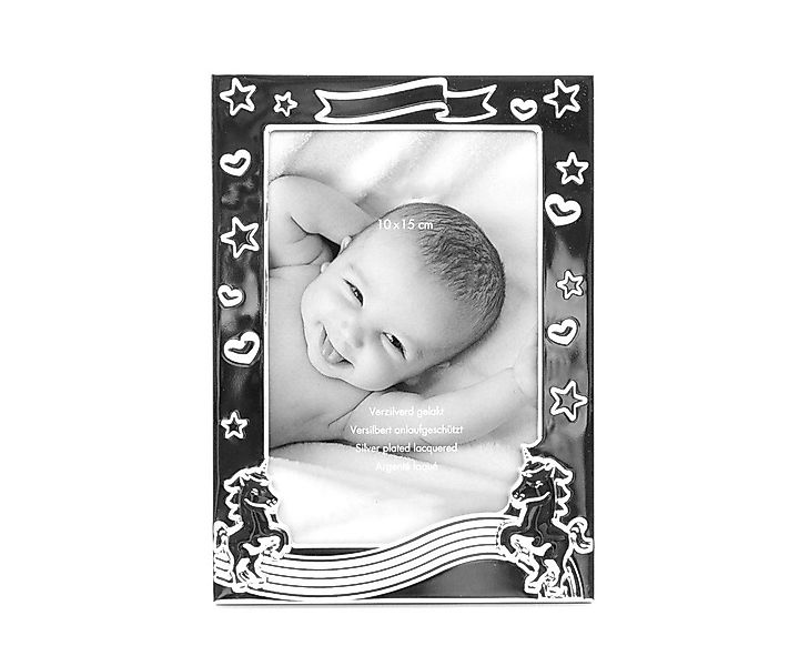 Brillibrum Bilderrahmen Bilderrahmen 10x15 versilbert Kinder Rahmen Einhorn günstig online kaufen
