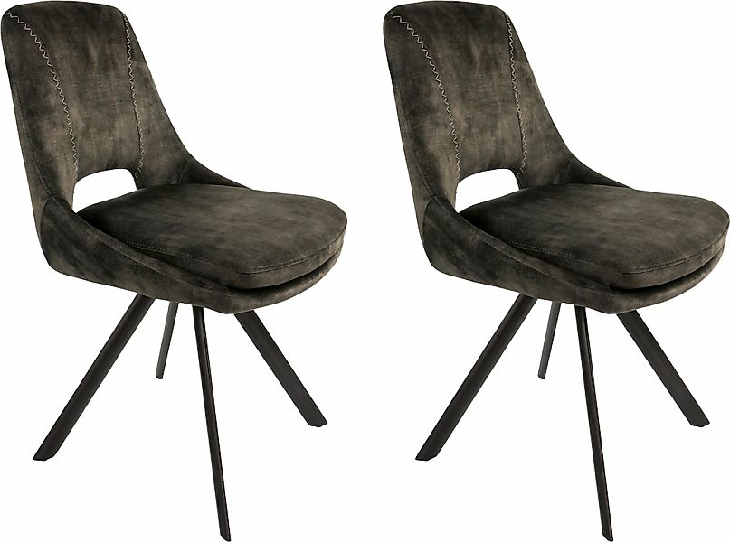 Kayoom Polsterstuhl "Stuhl Denver 125 2er-Set, Stuhl-Set in attraktivem Des günstig online kaufen