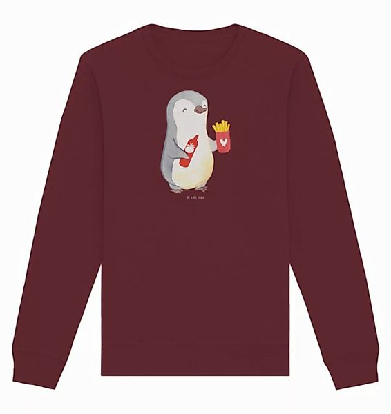 Mr. & Mrs. Panda Longpullover Größe L Pinguin Pommes - Burgundy - Geschenk, günstig online kaufen