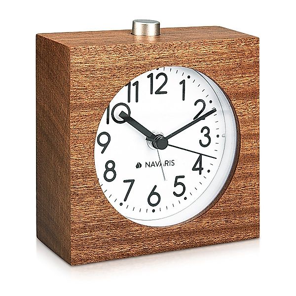 Navaris Wecker Holz Wecker mit Snooze günstig online kaufen