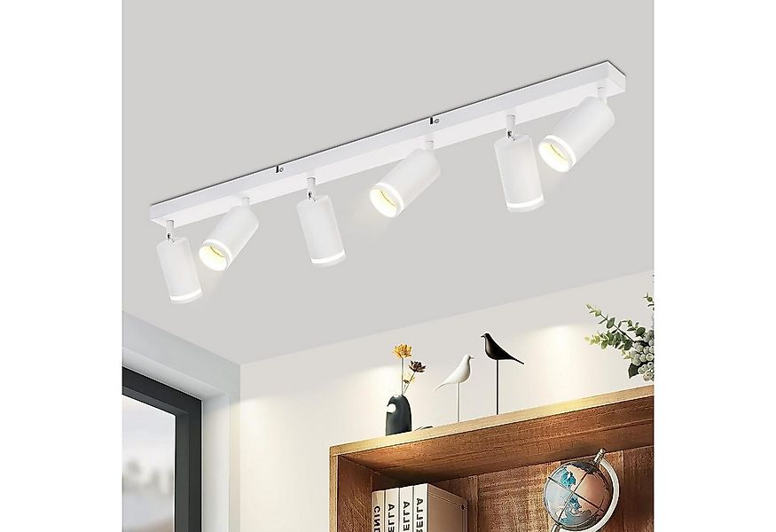 ZMH Deckenstrahler 6 Flammig Schwenkbar355° Deckenspots Küchenlampe für Bür günstig online kaufen