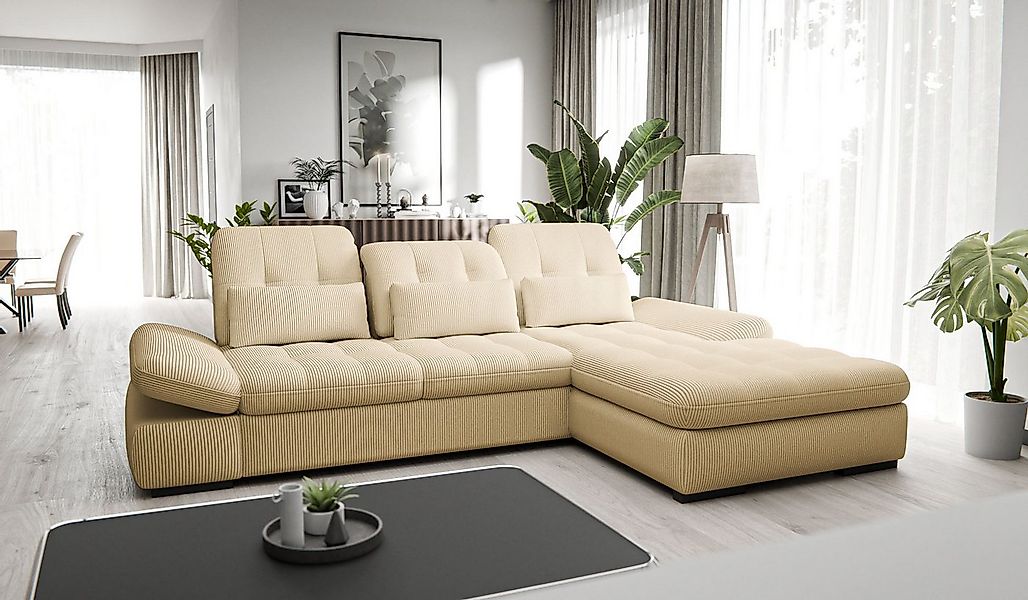 Hygger Möbelhaus Ecksofa Oregon 300x200 cm, wahlweise mit Schlaffunktion un günstig online kaufen
