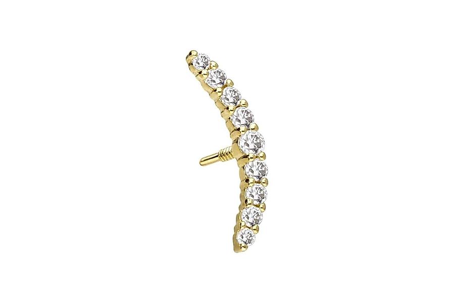PIERCINGLINE Piercing-Set 14 Karat Gold Schraubaufsatz günstig online kaufen