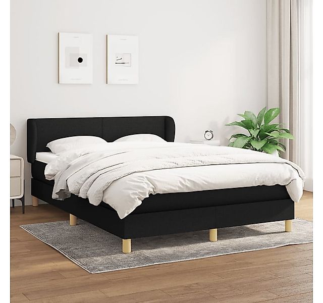 vidaXL Boxspringbett Boxspringbett mit Matratze Dunkelbraun 140x200 cm Stof günstig online kaufen