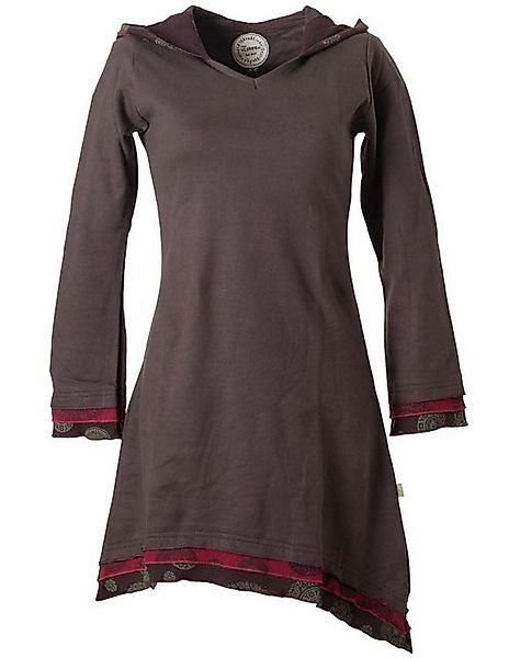 Vishes Midikleid Asymmetrisches Lagenlook Kleid mit Zipfelkapuze Ethno, Hip günstig online kaufen