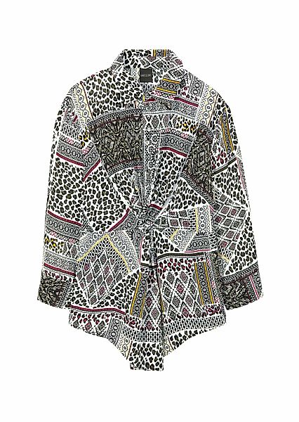 MADELEINE Hemdbluse "Bluse Bedruckte Bluse mit Knoten-Effekt und 3/4-Ärmeln günstig online kaufen