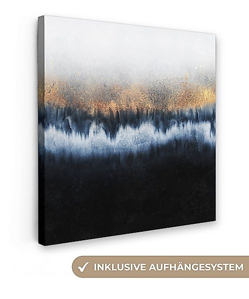 OneMillionCanvasses® Leinwandbild Abstrakt - Gold - Luxus - Blau, Fotodruck günstig online kaufen