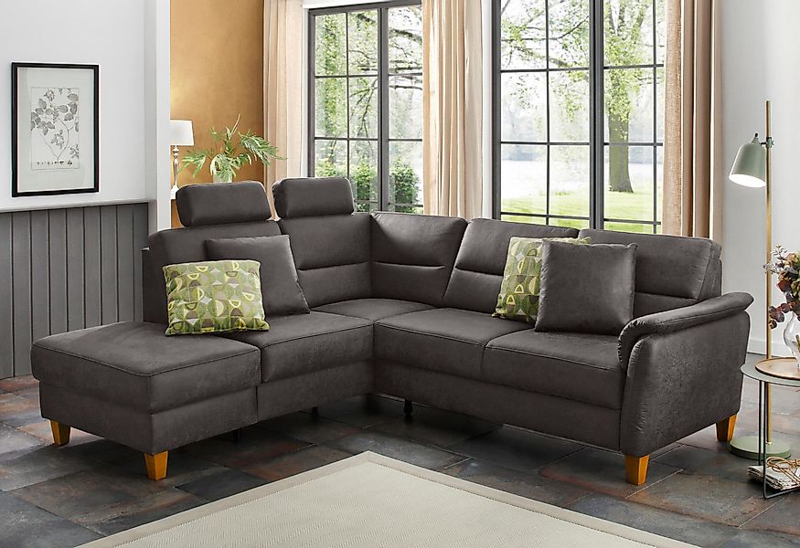 Home affaire Ecksofa Palmera L-Form, Federkern, günstig online kaufen