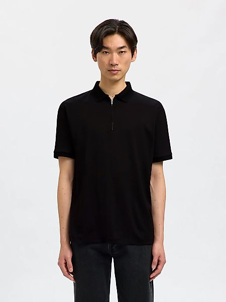 SELECTED Poloshirt "SLHFAVE ZIP SS POLO NOOS" Baumwollmischung, regular fit günstig online kaufen