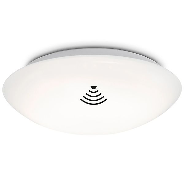 Brilo LED Deckenleuchte Elipso Bewegunsgmelder Neutralweiß 38 x 7 cm Weiß günstig online kaufen