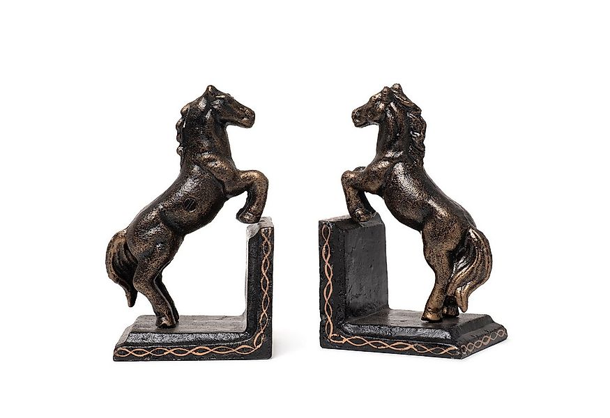 Moritz Buchstütze 2er Set Pferd 8 x 9 x 15 cm, Buchstützen Halter für Regal günstig online kaufen