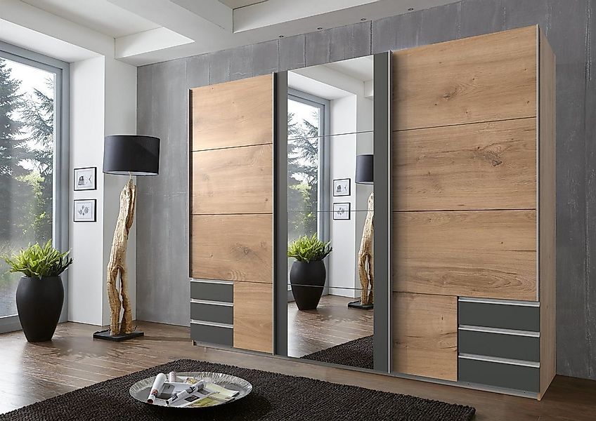 Wimex Schwebetürenschrank "Emden moderner Kleiderschrank mit Spiegel und Sc günstig online kaufen