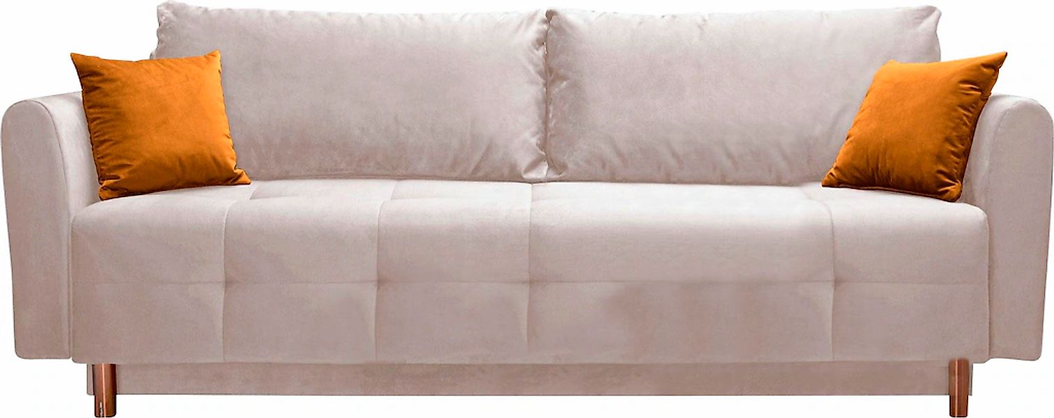 INOSIGN Schlafsofa »Nordic«, mit Federkern und Metallbeinen, Steppung im Si günstig online kaufen