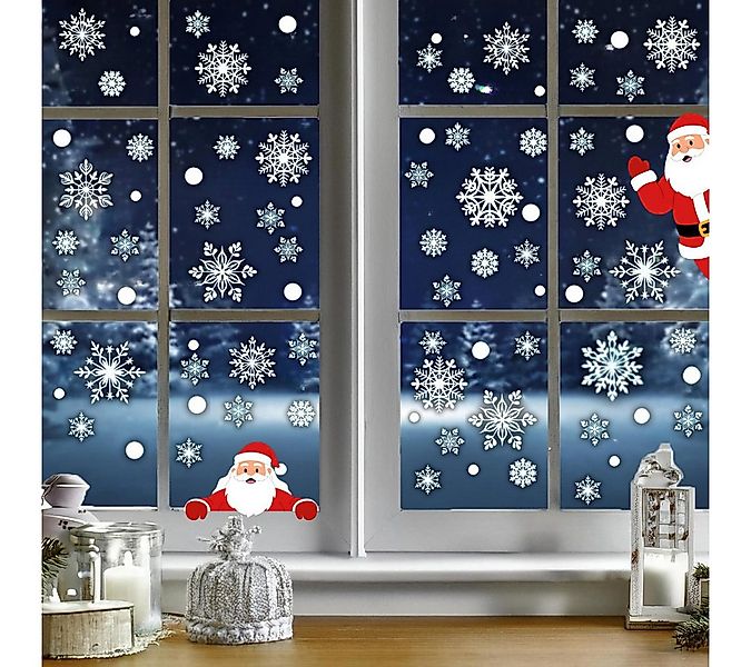 Montegoni Fenstersticker Festliche Fensteraufkleber, Schneeflocken, Fenster günstig online kaufen