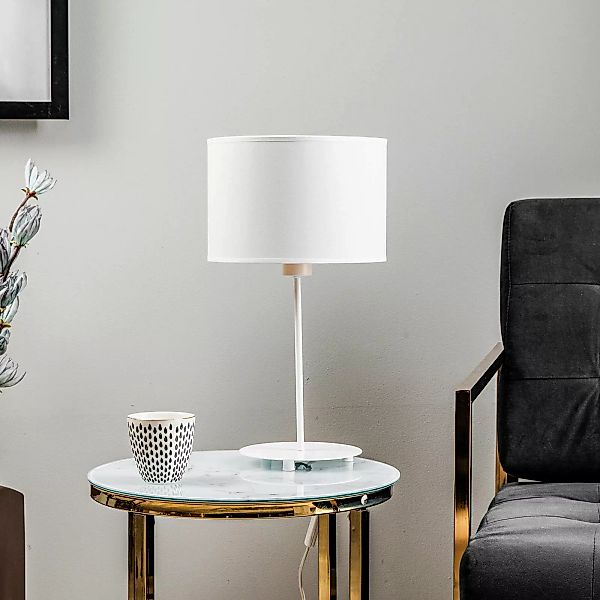 Tischleuchte Roller, weiß/gold, Höhe 50 cm günstig online kaufen