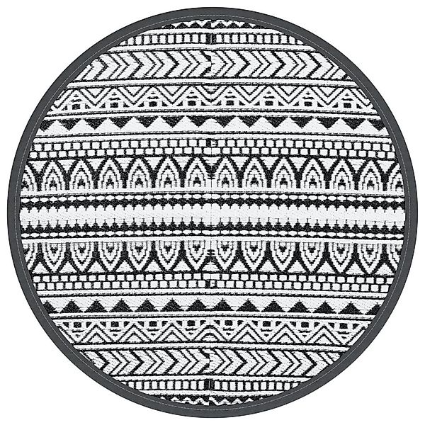 vidaXL Outdoorteppich Outdoor-Teppich ARAKIL Schwarz Ø120 günstig online kaufen