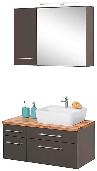welltime Badmöbel-Set »Davos«, (3 St.), Breite 50 cm, mit extra Regal günstig online kaufen