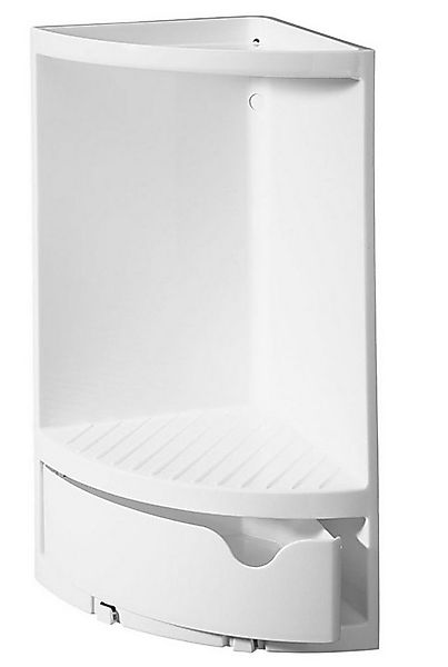 Bisk Duschablage LUX, Duscheckablage mit Schwenkschublade, weiß, grau, schw günstig online kaufen