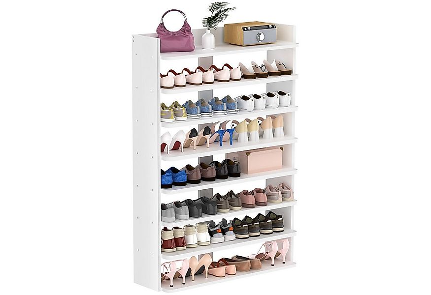 oyajia Schuhregal Schuhablage Flur mit 8 Ebenen Offener Schuhschrank, mit 8 günstig online kaufen