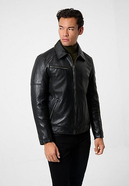RICANO Lederjacke Claude Lamm-Nappa Lederjacke mit Polokragen günstig online kaufen