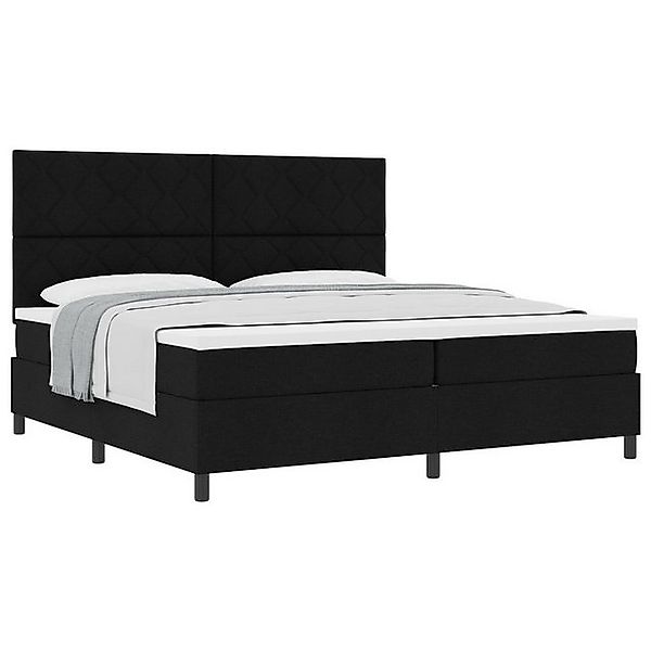 vidaXL Bett Boxspringbett mit Matratze Schwarz 200x200 cm Stoff (1-tlg) günstig online kaufen