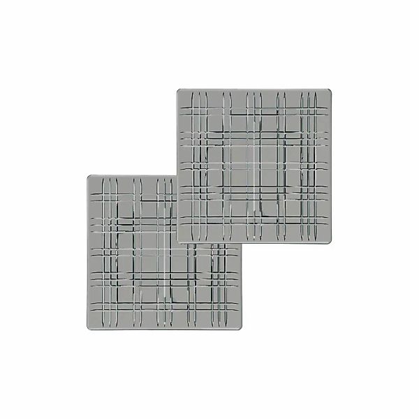 Nachtmann Servierplatte "Platten Square 21 x 21 cm 2er Set grau" günstig online kaufen