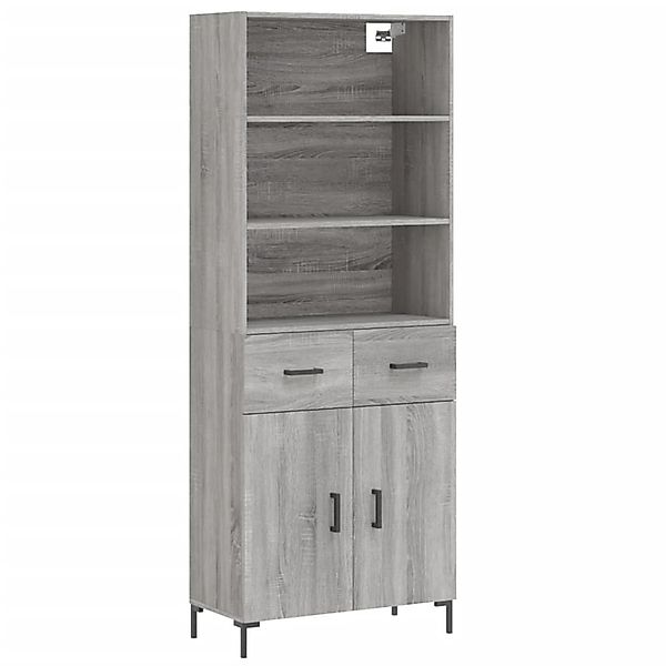 vidaXL Highboard Grau Sonoma 69,5x34x180 cm Holzwerkstoff 3200519 günstig online kaufen