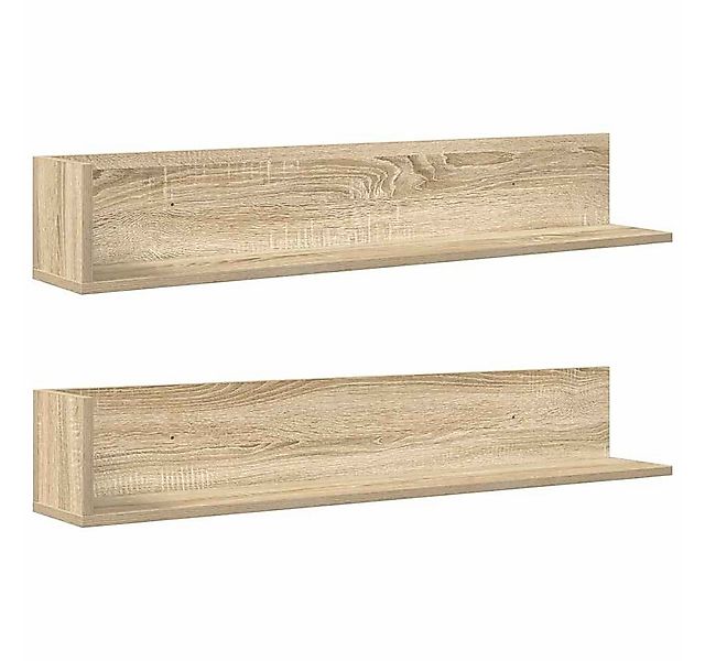 vidaXL Regal Wandregale 2 Stk. Sonoma-Eiche 100x16,5x16,5 cm Holzwerkstoff, günstig online kaufen