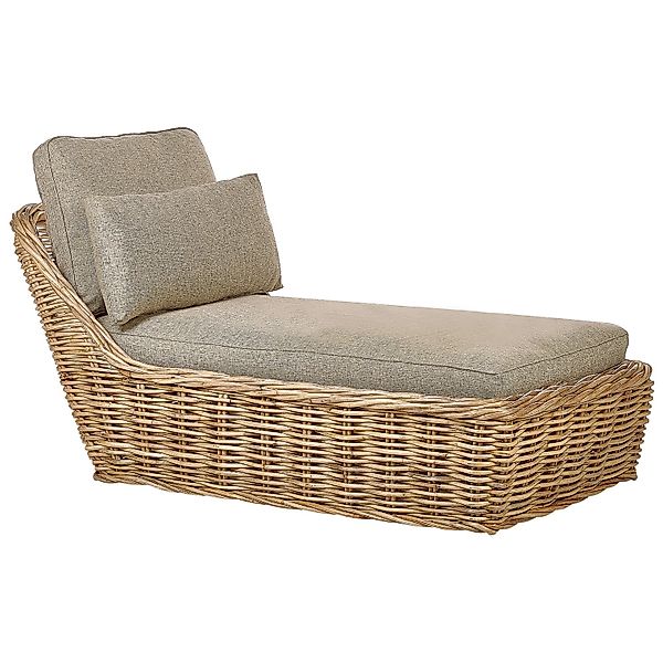 Beliani Gartenliege Naturfarben Grau 180x93x100 günstig online kaufen