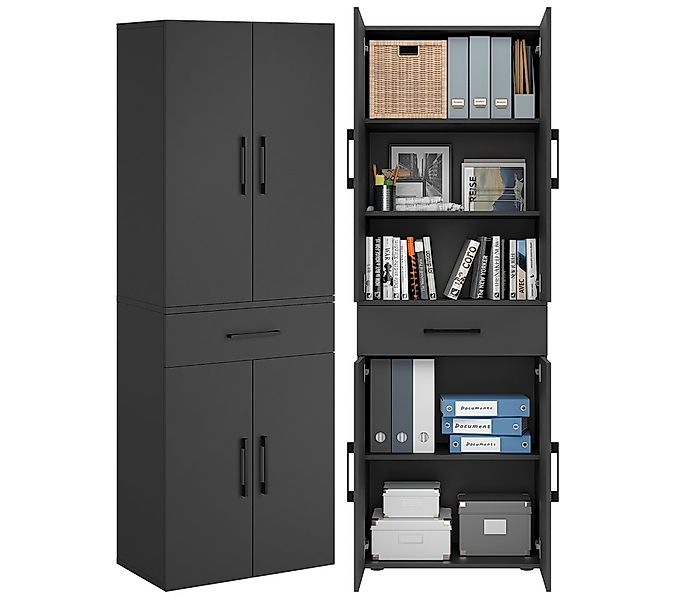 Bellamio Mehrzweckschrank Apol (Anthrazitschwarz) Aktenschrank mit 6 Fächer günstig online kaufen