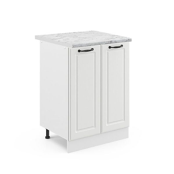 Vicco Küchenunterschrank R-Line Weiß Landhaus/Weiß 60 cm AP Anthrazit günstig online kaufen